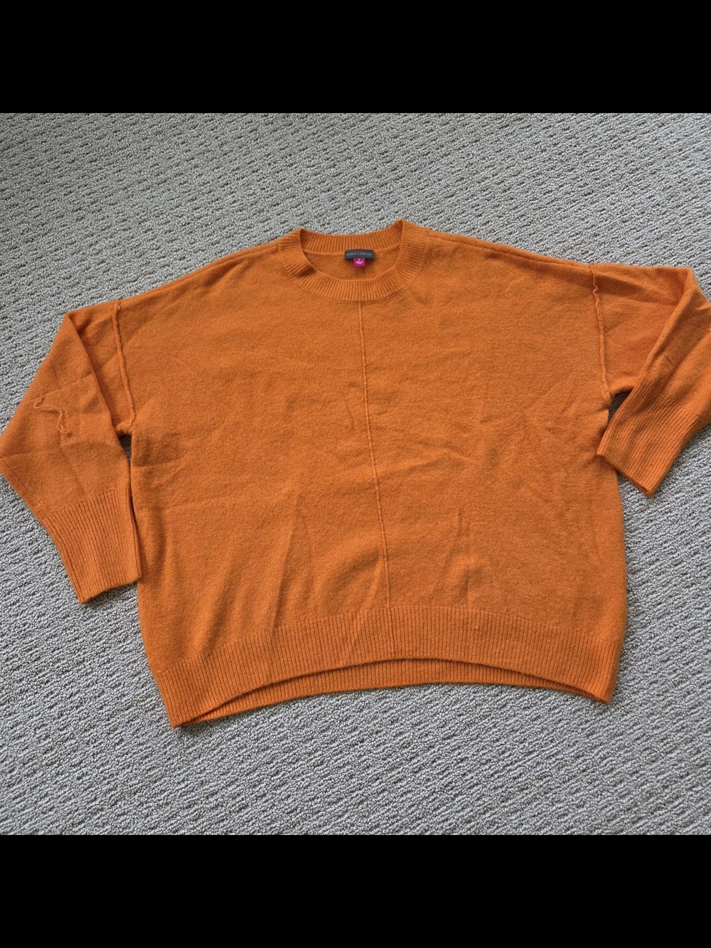 Vince Camuto Men's Orange Crewneck Sweater
